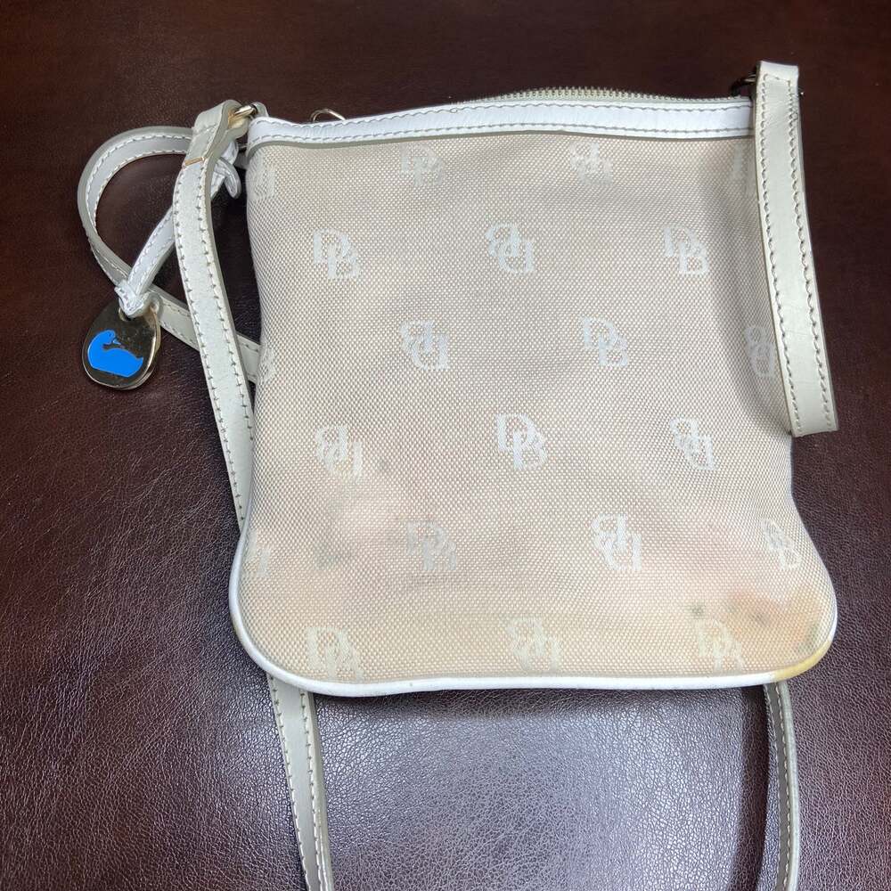 Dooney & Bourke Beige Letter Carrier Crossbody - Picture 7 of 10